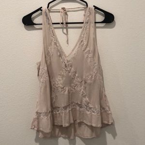 White lace tank top